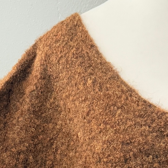Peruvian Connection Brown V-neck Alpaca Sweater Large - Picture 2 of 13